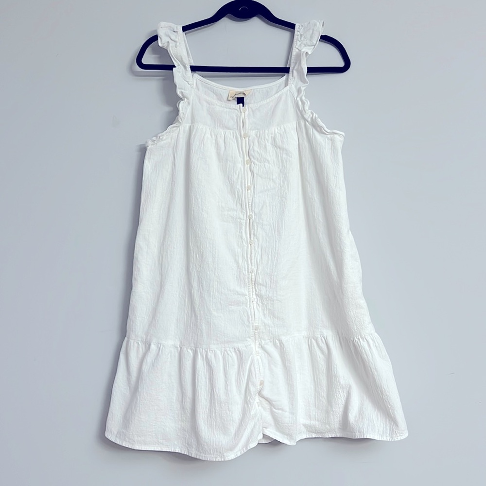 Universal Thread Cream Ruffled Midi Dress